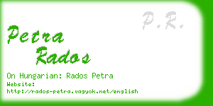 petra rados business card